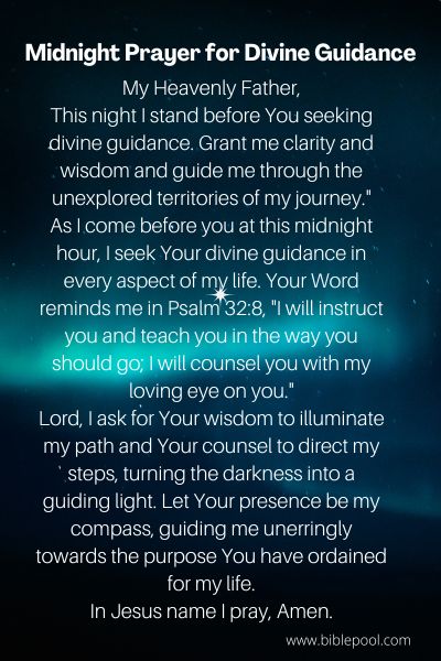 Midnight Prayer for Divine Guidance