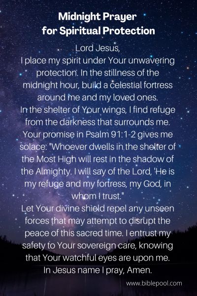 Midnight Prayer for Spiritual Protection